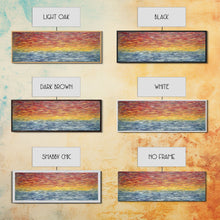 Carregar imagem no visualizador da galeria, Abstract Ocean Horizon Wall Art, Colorful Abstract, Framed Abstract Print Art, Sunset, Sea, Vibrant Art, Panoramic, Wall Art, Canvas Print