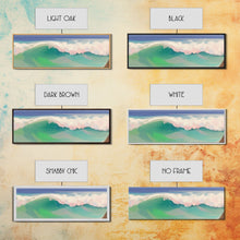 Carregar imagem no visualizador da galeria, Abstract Seascape Canvas Art Print, Sea Foam, Ocean, Nature, Waves, Beach House Art, Wall Decor, Panoramic, Wall Art, Canvas Print