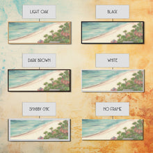 Load image into Gallery viewer, Beach Scene Art Canvas Print, Seashore, Seascape, Canvas Beach Wall Art, Tropical Beach, Waves Wall Art, Panoramic, Wall Art, Canvas Print