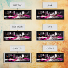 Carregar imagem no visualizador da galeria, Abstract City Art Print, Abstract Framed Canvas Print, Skyscrapers, Urban Art Wall Decor, Wall Decor, Panoramic, Wall Art, Canvas Print