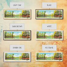 Cargar imagen en el visor de la galería, Congaree National Park, Panoramic South Carolina Travel Art, National Park Print, Minimalist Travel Art, Midcentury Modern Style Landscape