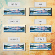 Load image into Gallery viewer, Crater Lake National Park, Panoramic Oregon Travel Art, National Park Print, Minimalist Travel Art, Midcentury Modern Style Landscape