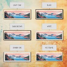 Load image into Gallery viewer, Crater Lake National Park, Panoramic Oregon Travel Art, National Park Print, Minimalist Travel Art, Midcentury Modern Style Landscape