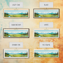 Load image into Gallery viewer, Denali National Park, Panoramic Alaska Travel Art, National Park Print, Minimalist Travel Art, Midcentury Modern Style Landscape