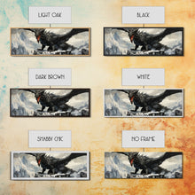 Load image into Gallery viewer, Dragon Painting, Framed Canvas Print, Dragon Art, Fantasy Art, Fantasy Painting, Watercolor Dragon Painting, Art Print