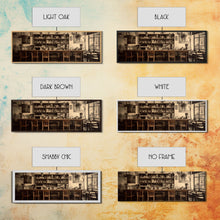 Load image into Gallery viewer, Bar Art, Old Timey Western Bar, Sepia Photography Art, Kitchen Art, Kitchen Wall Art, Home Bar Decor, Bar Cart Art