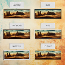 Carregar imagem no visualizador da galeria, Abandoned Wild West Mining Town, Extra Large Wall Art, Framed Panoramic Canvas Print, Framed Wall Art