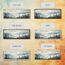 Carregar imagem no visualizador da galeria, Foggy Mountain Forest Canvas Print, Oil Landscape Painting On Canvas - Ready To Hang Large Panoramic Canvas Wall Art Prints, Framed Wall Art