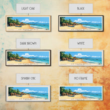 Load image into Gallery viewer, An Bang Beach, Hoi An, Vietnam Panoramic Beach Print, Vacation Gift, Hoi An, Vietnam Wall Art, Framed Canvas Print, Framed Beach Painting