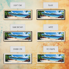 Load image into Gallery viewer, Anse Marron, Seychelles Panoramic Print, Vacation Gift, Seychelles Wall Art, Beach Painting, Beach Decor, Large Wall Art, Wood Frame Art