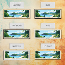 Load image into Gallery viewer, Anse Soleil, Seychelles Panoramic Beach Print, Vacation Gift, Seychelles Wall Art, Framed Canvas Print, Framed Beach Painting