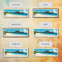 Load image into Gallery viewer, Anse de Grande Saline, St. Barths Panoramic Print, Vacation Gift, St. Barths Wall Art, Beach Painting, Beach Decor, Large Wall Art, Wood Frame Art