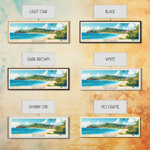 Load image into Gallery viewer, Antigua, Antigua and Barbuda Panoramic Print, Vacation Gift, Antigua and Barbuda Wall Art, Beach Painting, Beach Decor, Large Wall Art, Wood Frame Art