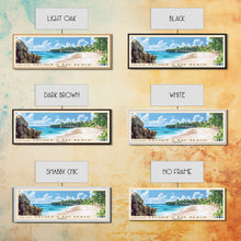 Load image into Gallery viewer, Archer’s Bay Beach, Barbados Panoramic Beach Print, Vacation Gift, Barbados Wall Art, Framed Canvas Print, Framed Beach Painting