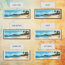 Load image into Gallery viewer, Arugam Bay, Sri Lanka Panoramic Beach Print, Vacation Gift, Sri Lanka Wall Art, Framed Canvas Print, Framed Beach Painting