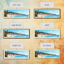 Carregar imagem no visualizador da galeria, Bahia de Las Aguilas, Dominican Republic Panoramic Print, Vacation Gift, Dominican Republic Wall Art, Beach Painting, Beach Decor, Large Wall Art, Wood Frame Art