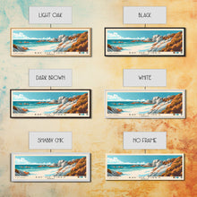 Load image into Gallery viewer, Bay of Fires, Australia Panoramic Print, Vacation Gift, Australia Wall Art, Beach Painting, Beach Decor, Large Wall Art, Wood Frame Art