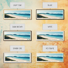 Load image into Gallery viewer, Berneray Sands, Scotland Panoramic Print, Vacation Gift, Scotland Wall Art, Beach Painting, Beach Decor, Large Wall Art, Wood Frame Art