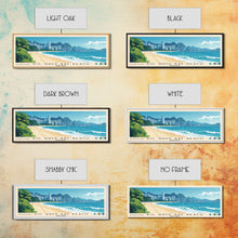 Load image into Gallery viewer, Big Wave Bay Beach, Hong Kong Panoramic Print, Vacation Gift, Hong Kong Wall Art, Beach Painting, Beach Decor, Beach Or Lakehouse Art