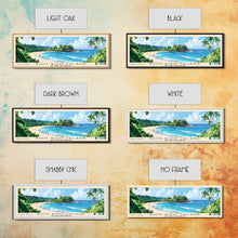 Carregar imagem no visualizador da galeria, Bom Bom Island, São Tomé and Príncipe Panoramic Print, Vacation Gift, São Tomé and Príncipe Wall Art, Beach Painting, Beach Decor, Large Wall Art, Wood Frame Art