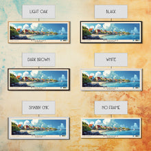Load image into Gallery viewer, Bonaire, Netherlands Panoramic Beach Print, Vacation Gift, Netherlands Wall Art, Framed Canvas Print, Framed Beach Painting