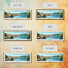 Load image into Gallery viewer, Borak, Croatia Panoramic Beach Print, Vacation Gift, Croatia Wall Art, Framed Canvas Print, Framed Beach Painting