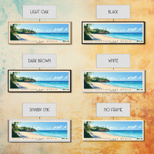 Load image into Gallery viewer, Bottom Bay Beach, Barbados Panoramic Beach Print, Vacation Gift, Barbados Wall Art, Framed Canvas Print, Framed Beach Painting