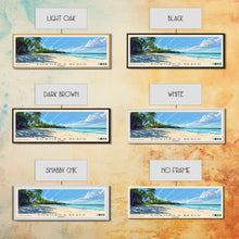 Load image into Gallery viewer, Bowman’s Beach, Florida Panoramic Print, Vacation Gift, Florida Wall Art, Beach Painting, Beach Decor, Large Wall Art, Wood Frame Art
