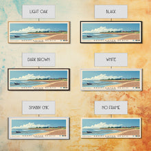 Load image into Gallery viewer, Brancaster Beach, United Kingdom Panoramic Beach Print, Vacation Gift, United Kingdom Wall Art, Framed Canvas Print, Framed Beach Painting