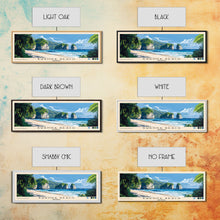 Carregar imagem no visualizador da galeria, Bwanna Beach, Indonesia Panoramic Beach Print, Vacation Gift, Indonesia Wall Art, Framed Canvas Print, Framed Beach Painting