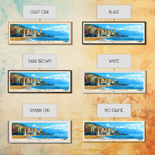 Carregar imagem no visualizador da galeria, Camogli Beach, Italy Panoramic Beach Print, Vacation Gift, Italy Wall Art, Beach Painting, Beach Decor, Beach Painting