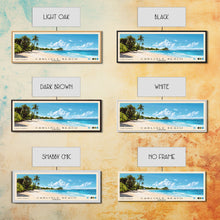 Carregar imagem no visualizador da galeria, Carlisle Beach, Barbados Panoramic Beach Print, Vacation Gift, Barbados Wall Art, Framed Canvas Print, Framed Beach Painting