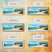 Cargar imagen en el visor de la galería, Chia Beach, Italy Panoramic Beach Print, Vacation Gift, Italy Wall Art, Framed Canvas Print, Framed Beach Painting
