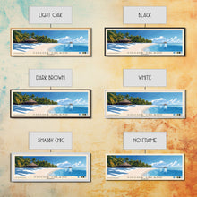 Cargar imagen en el visor de la galería, Cocoa Island, Maldives Panoramic Print, Vacation Gift, Maldives Wall Art, Beach Painting, Beach Decor, Large Wall Art, Wood Frame Art