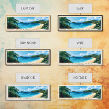 Cargar imagen en el visor de la galería, Coki Point Beach, US Virgin islands Panoramic Print, Vacation Gift, US Virgin islands Wall Art, Beach Painting, Beach Decor, Large Wall Art, Wood Frame Art