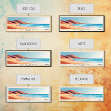 Load image into Gallery viewer, Dalia Beach, Morocco Panoramic Beach Print, Vacation Gift, Morocco Wall Art, Beach Painting, Beach Decor, Beach Painting