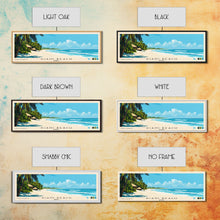 Load image into Gallery viewer, Diani Beach, Kenya Panoramic Print, Vacation Gift, Kenya Wall Art, Beach Painting, Beach Decor, Large Wall Art, Wood Frame Art