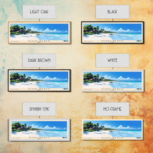 Load image into Gallery viewer, Diani Beach, Kenya Panoramic Beach Print, Vacation Gift, Kenya Wall Art, Framed Canvas Print, Framed Beach Painting