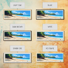 Load image into Gallery viewer, Doctor’s Cave Beach, Jamaica Panoramic Print, Vacation Gift, Jamaica Wall Art, Beach Painting, Beach Decor, Large Wall Art, Wood Frame Art