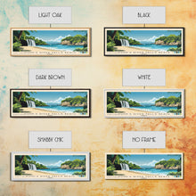 Load image into Gallery viewer, Dunn’s River Falls Beach, Jamaica Panoramic Beach Print, Vacation Gift, Jamaica Wall Art, Beach Painting, Beach Decor, Beach Painting