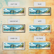 Load image into Gallery viewer, El Nido, Philippines Panoramic Print, Vacation Gift, Philippines Wall Art, Beach Painting, Beach Decor, Large Wall Art, Wood Frame Art