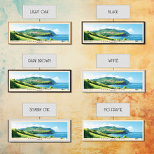 Carregar imagem no visualizador da galeria, Faial Island, Portugal Panoramic Print, Vacation Gift, Portugal Wall Art, Beach Painting, Beach Decor, Large Wall Art, Wood Frame Art