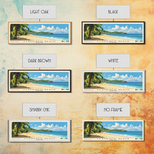 Carregar imagem no visualizador da galeria, Flamenco Beach, Puerto Rico Panoramic Print, Vacation Gift, Puerto Rico Wall Art, Beach Painting, Beach Decor, Large Wall Art, Wood Frame Art
