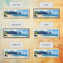 Carregar imagem no visualizador da galeria, Étretat, France Panoramic Beach Print, Vacation Gift, France Wall Art, Beach Painting, Beach Decor, Beach Painting