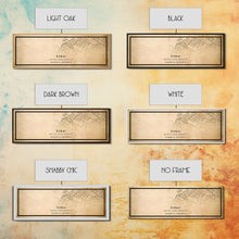 Load image into Gallery viewer, Dubai UAE Panoramic map print poster or framed canvas, Dubai map print poster canvas, Dubai city map print poster canvas, Vintage Travel Art