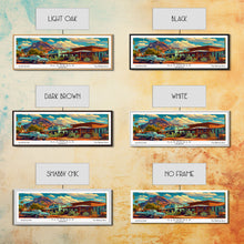 Load image into Gallery viewer, Glendale Arizona Panoramic Painting Framed Canvas Print, Mid Century Modern Art, Pop Art Style, Travel Poster, Wall Art Decor
