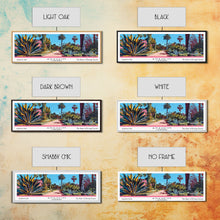 Load image into Gallery viewer, Anaheim California Panoramic Painting, Mid Century Modern Framed Canvas Print, Retro Pop Art Travel Poster, Home Decor, City Art