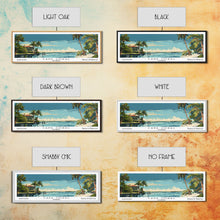 Carregar imagem no visualizador da galeria, Cape Coral Florida Panoramic Painting, Mid Century Modern Framed Canvas Print, Retro Pop Art Travel Poster, Home Decor, City Print