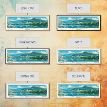 Cargar imagen en el visor de la galería, Chattanooga Tennessee Panoramic Painting, Mid Century Modern Framed Canvas Print, Retro Pop Art Travel Poster, Home Decor, City Print