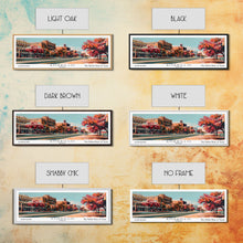 Load image into Gallery viewer, Amarillo Texas Panoramic Painting, Framed Canvas Print, Mid Century Modern Wall Art, Retro Pop Art Travel Poster, Home Decor, City Art